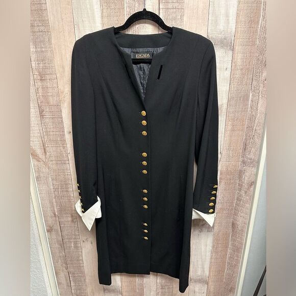 ESCADA Margaretha Ley Military vintage style dress coat